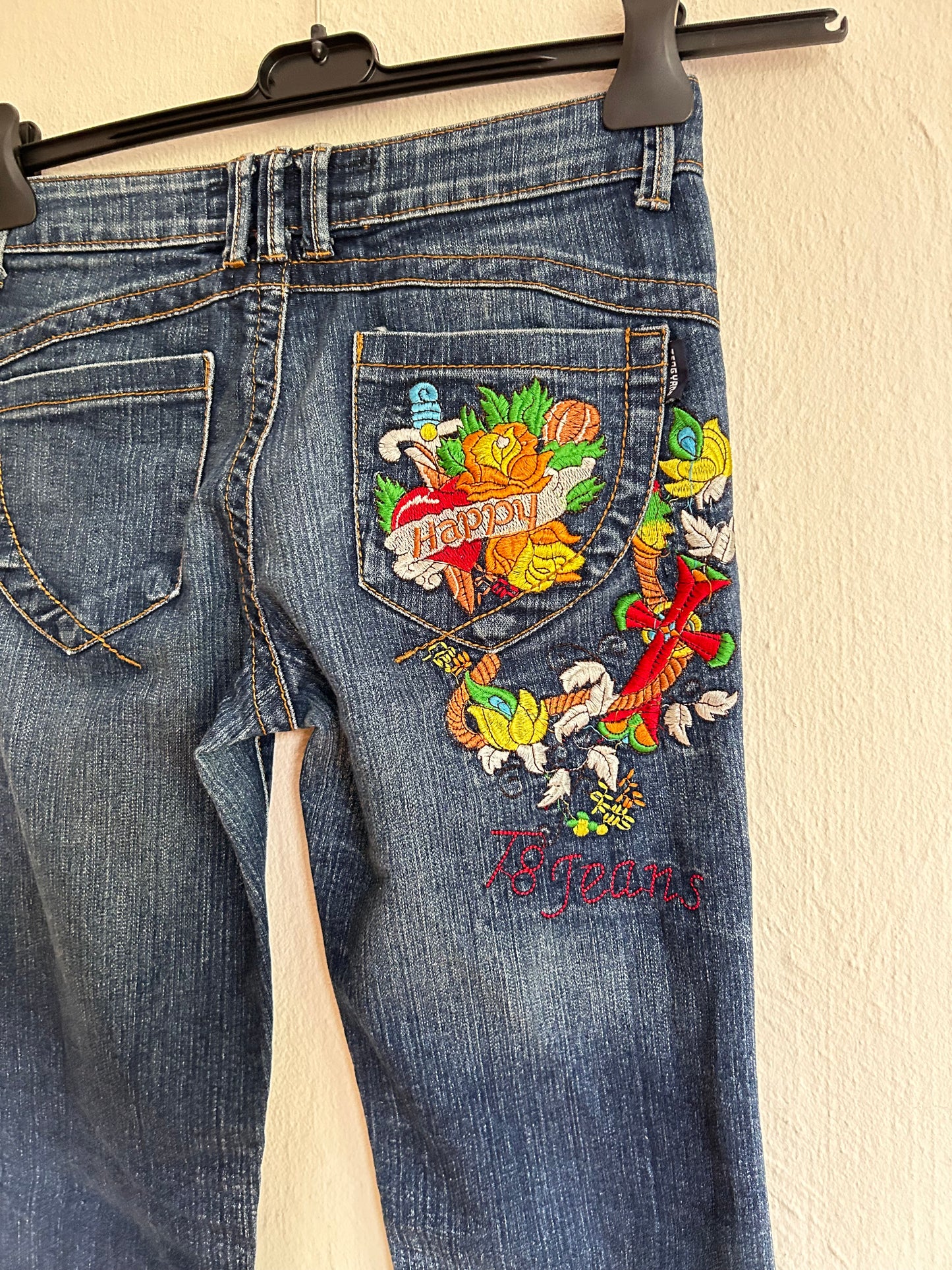 Vintage embroidered jeans