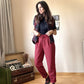 High waist carot pants