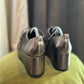 ⁠Calvin Klein Metallic Pewter / Silver Platform Oxford Derby Shoes⁠ 39