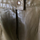 Khaki leather pants