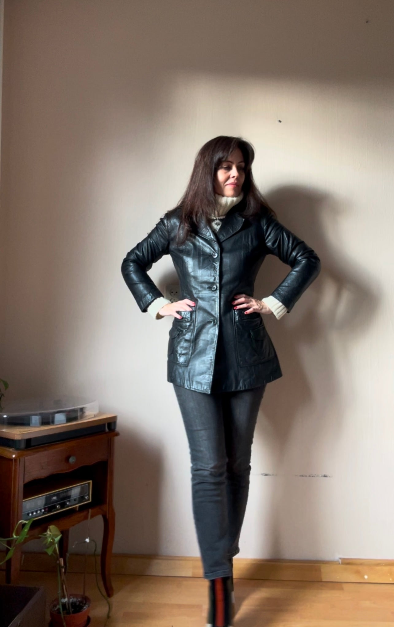 Vintage leather coat