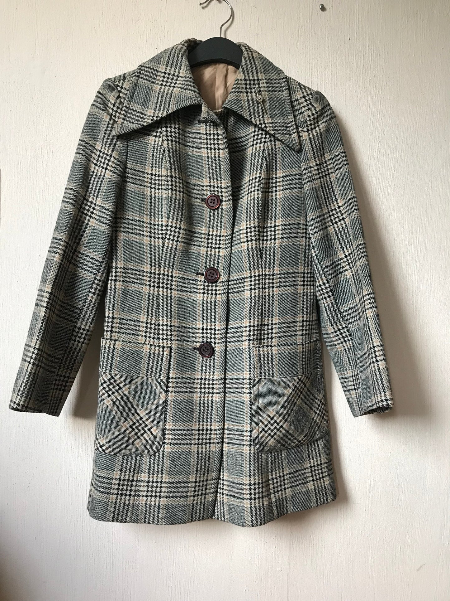 70s vintage tweed coat