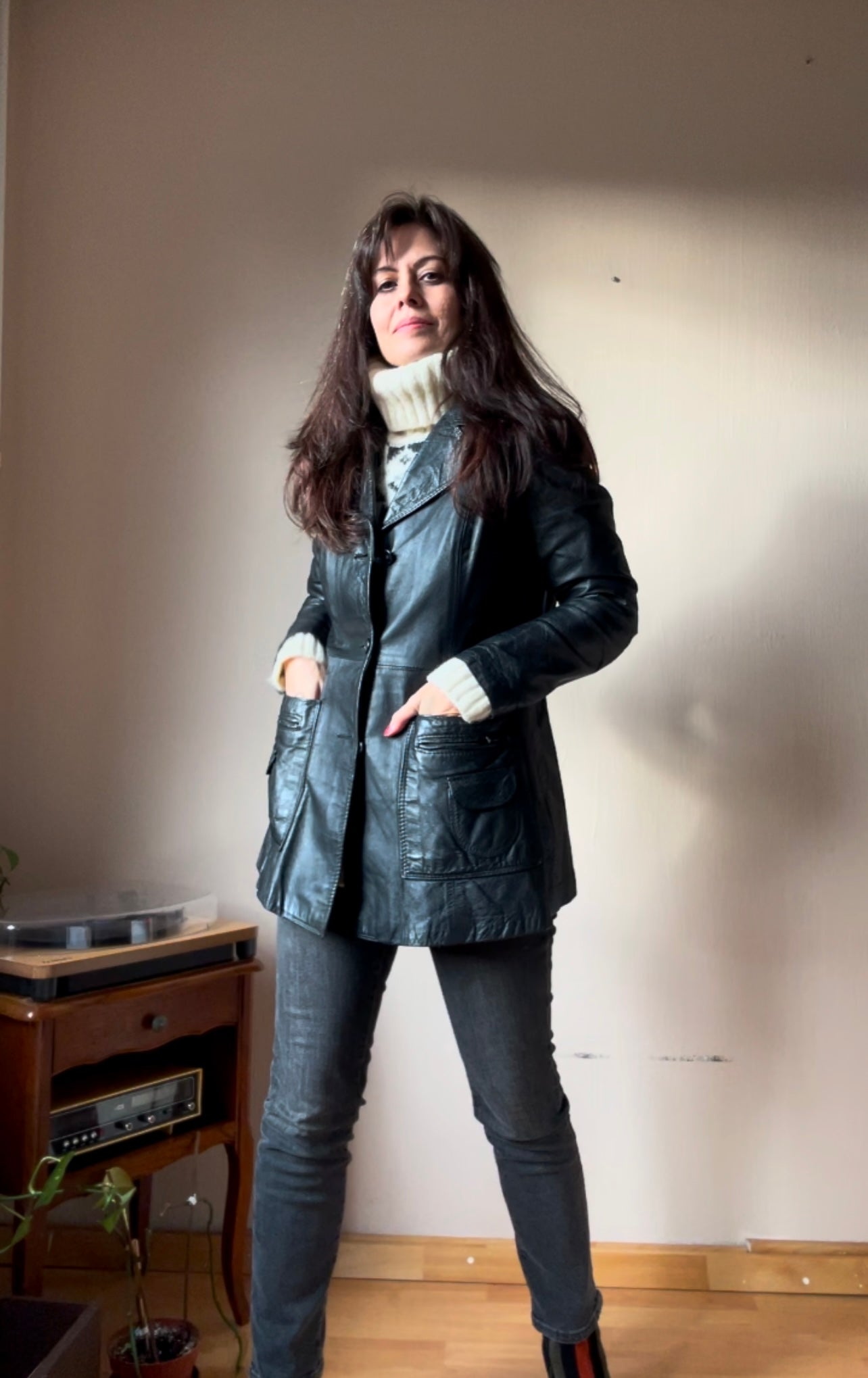 Vintage leather coat