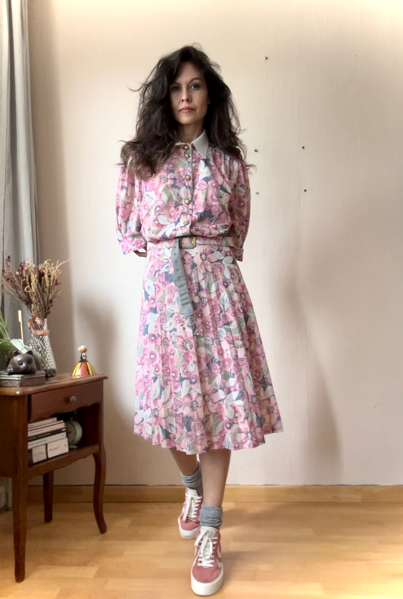 90s Vintage belted dress