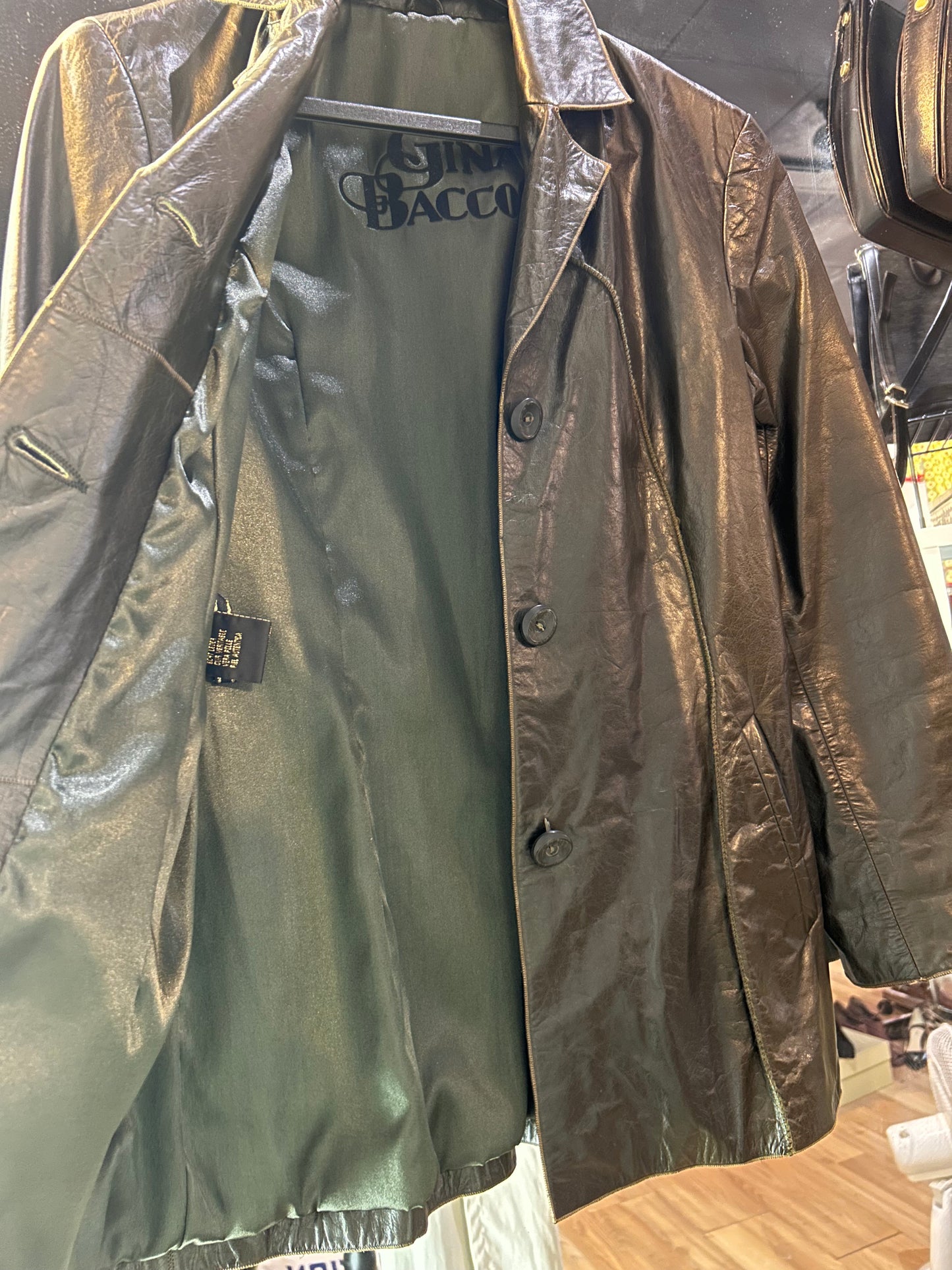 90s Gina Bacconi leather coat
