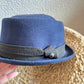 DIESEL Blue Wool Felt Pork Pie / Trilby Hat
