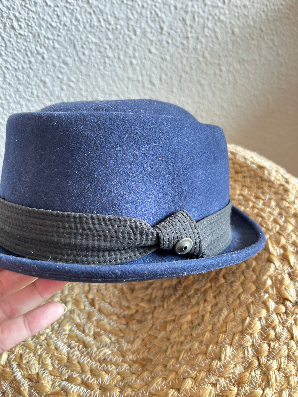 DIESEL Blue Wool Felt Pork Pie / Trilby Hat