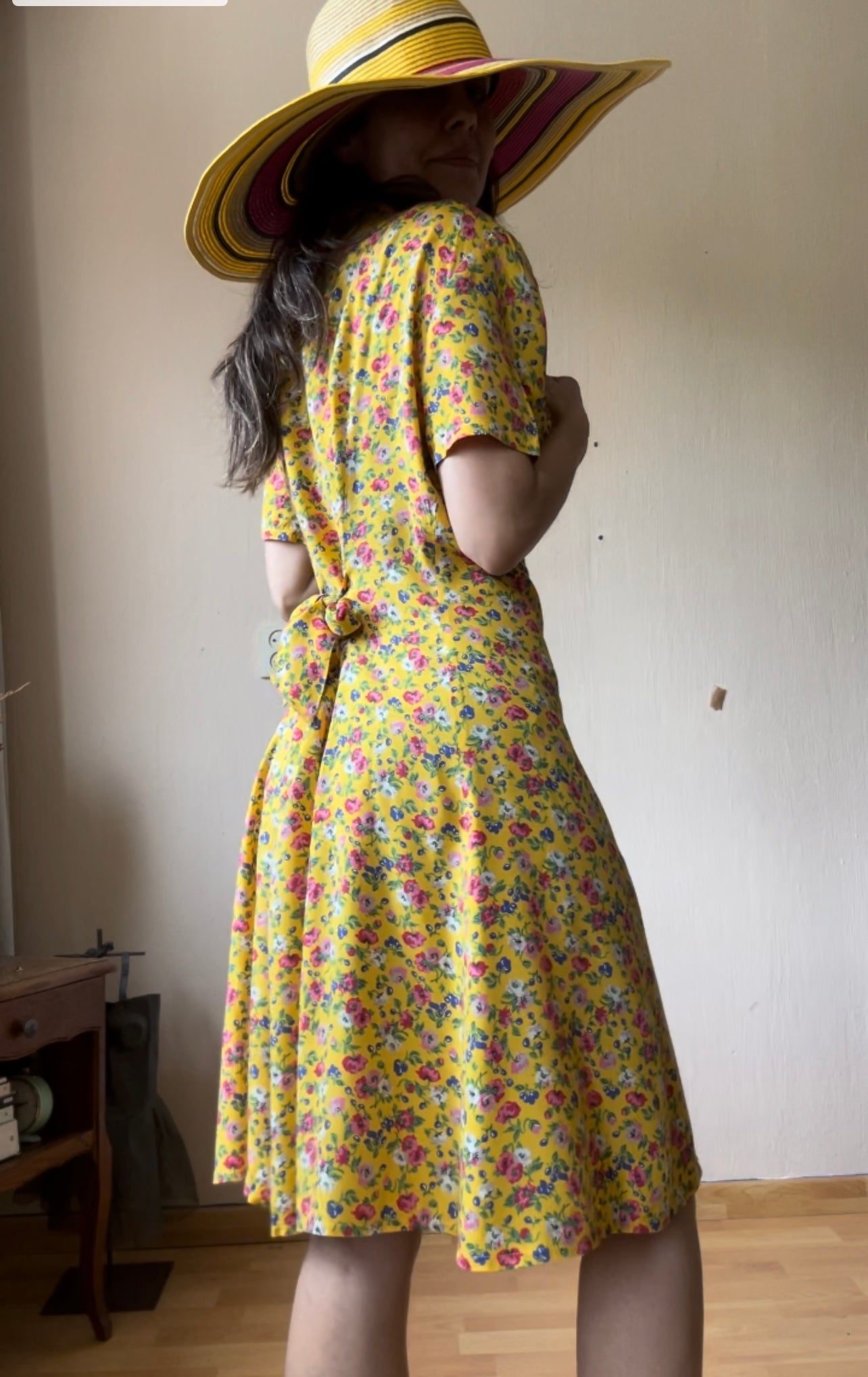 Vintage floral print dress