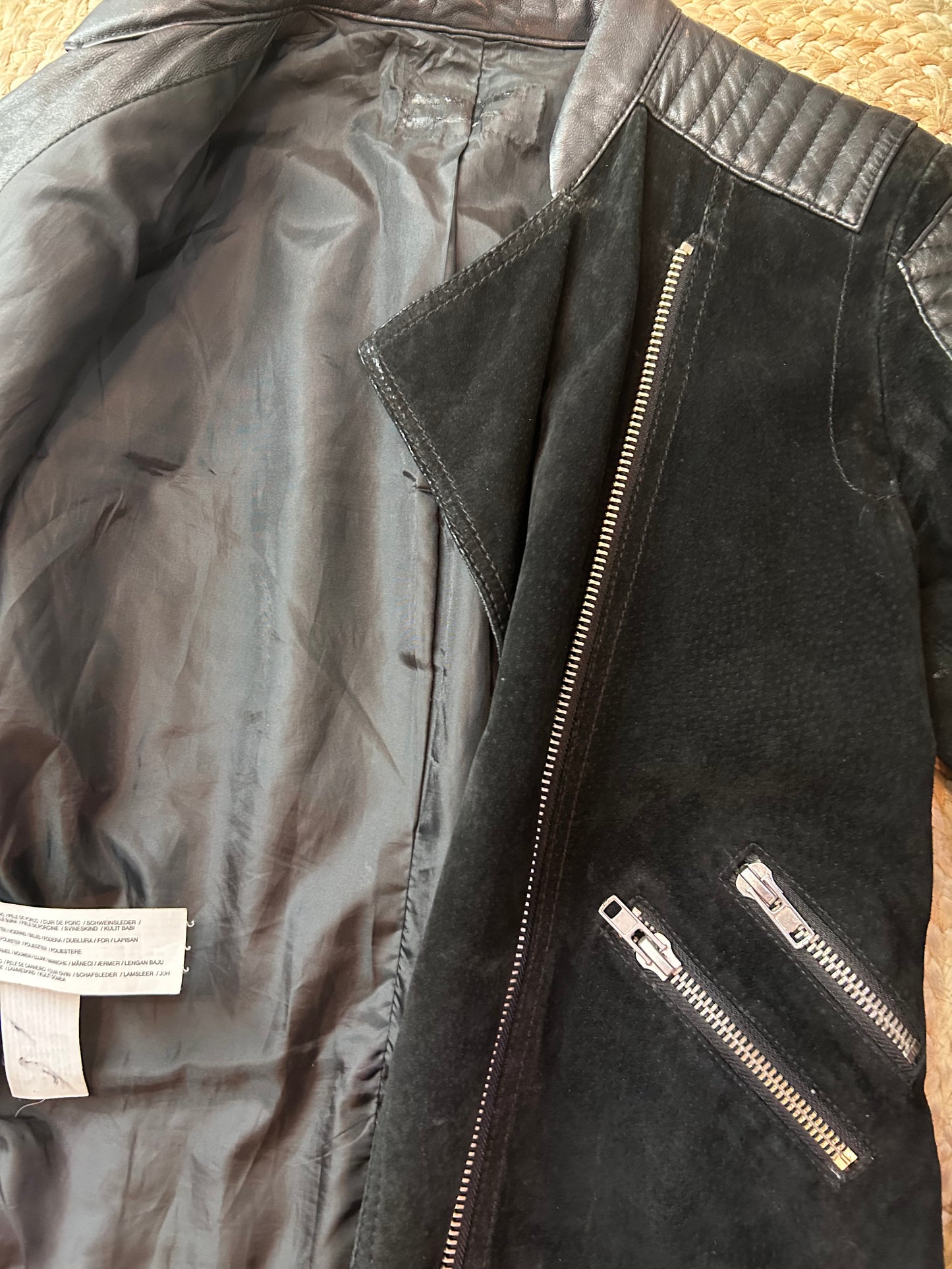 Vintage suede biker jacket