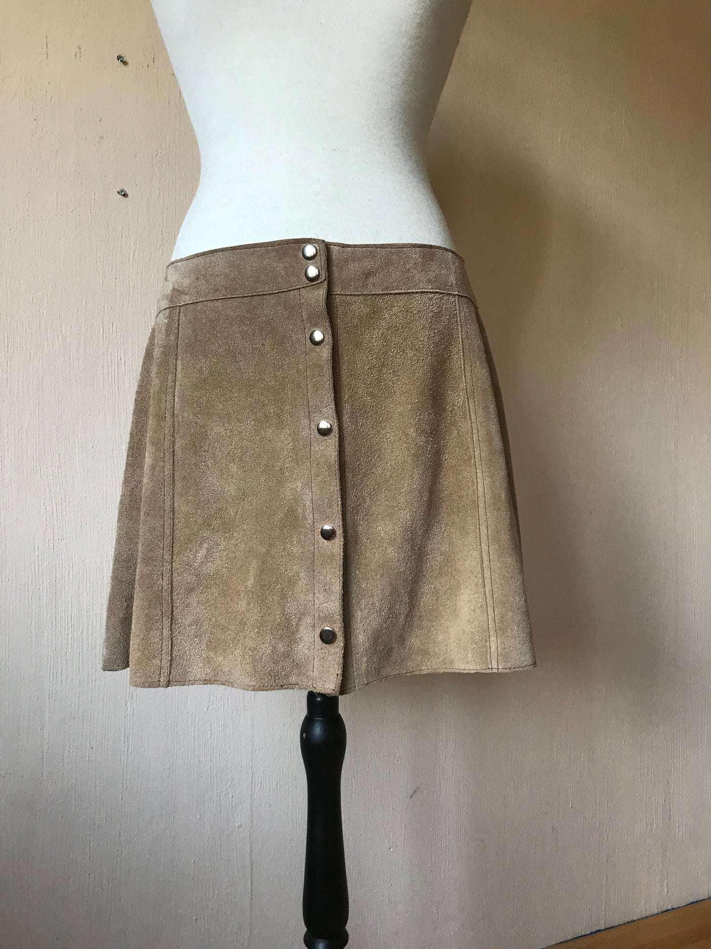 70s mini suede skirt