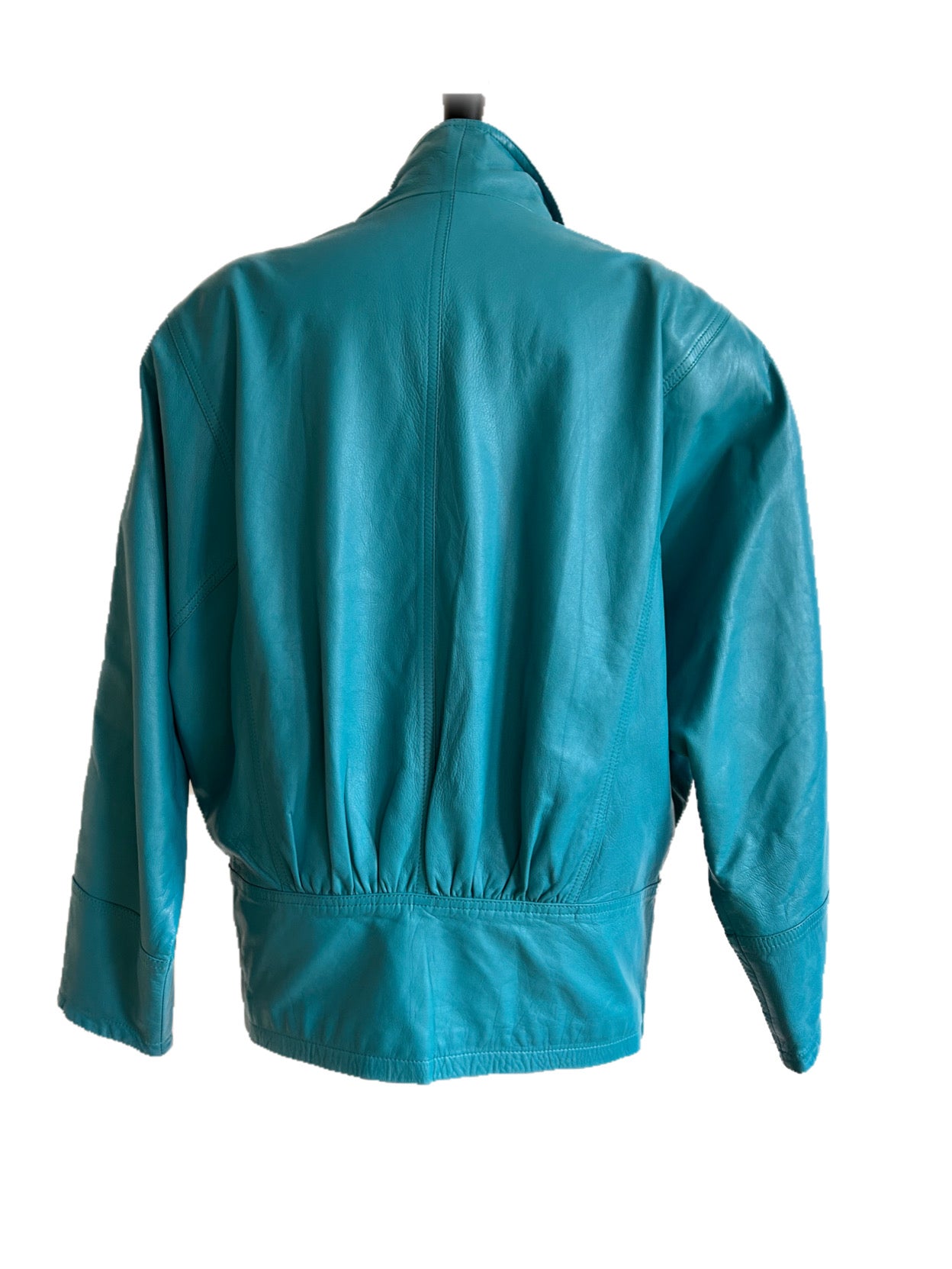 Turquoise leather jacket