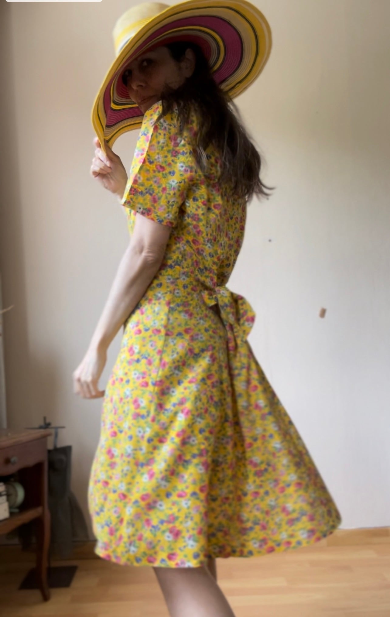 Vintage floral print dress