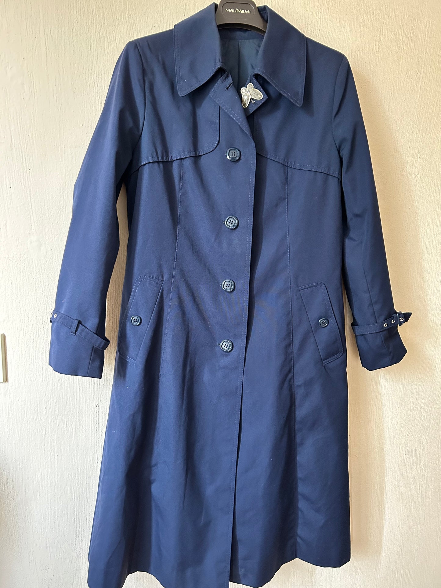 Vintage navy trench-coat 70s