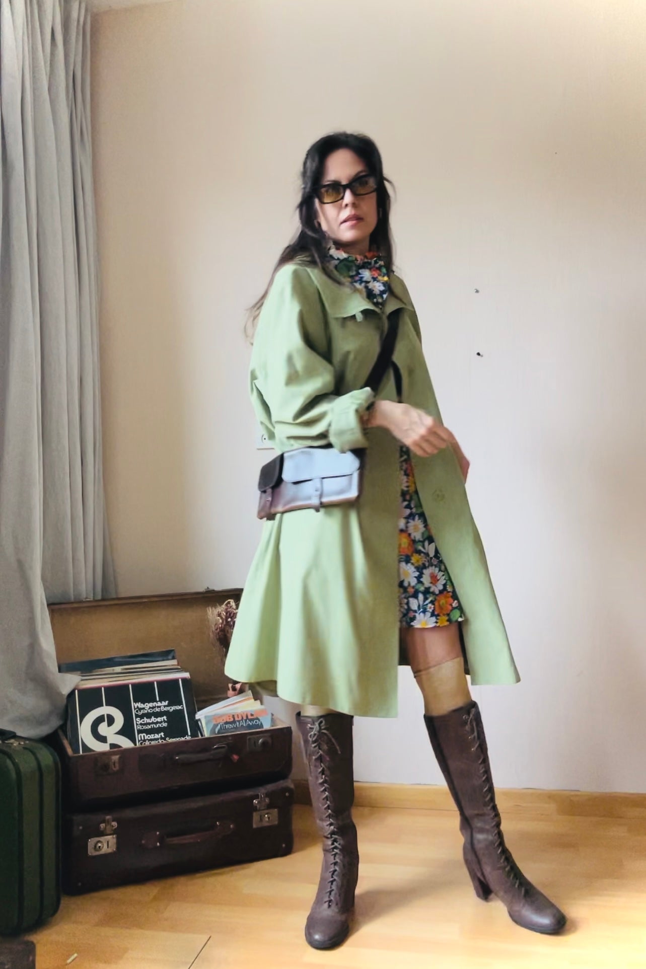 Vintage midi trench coat