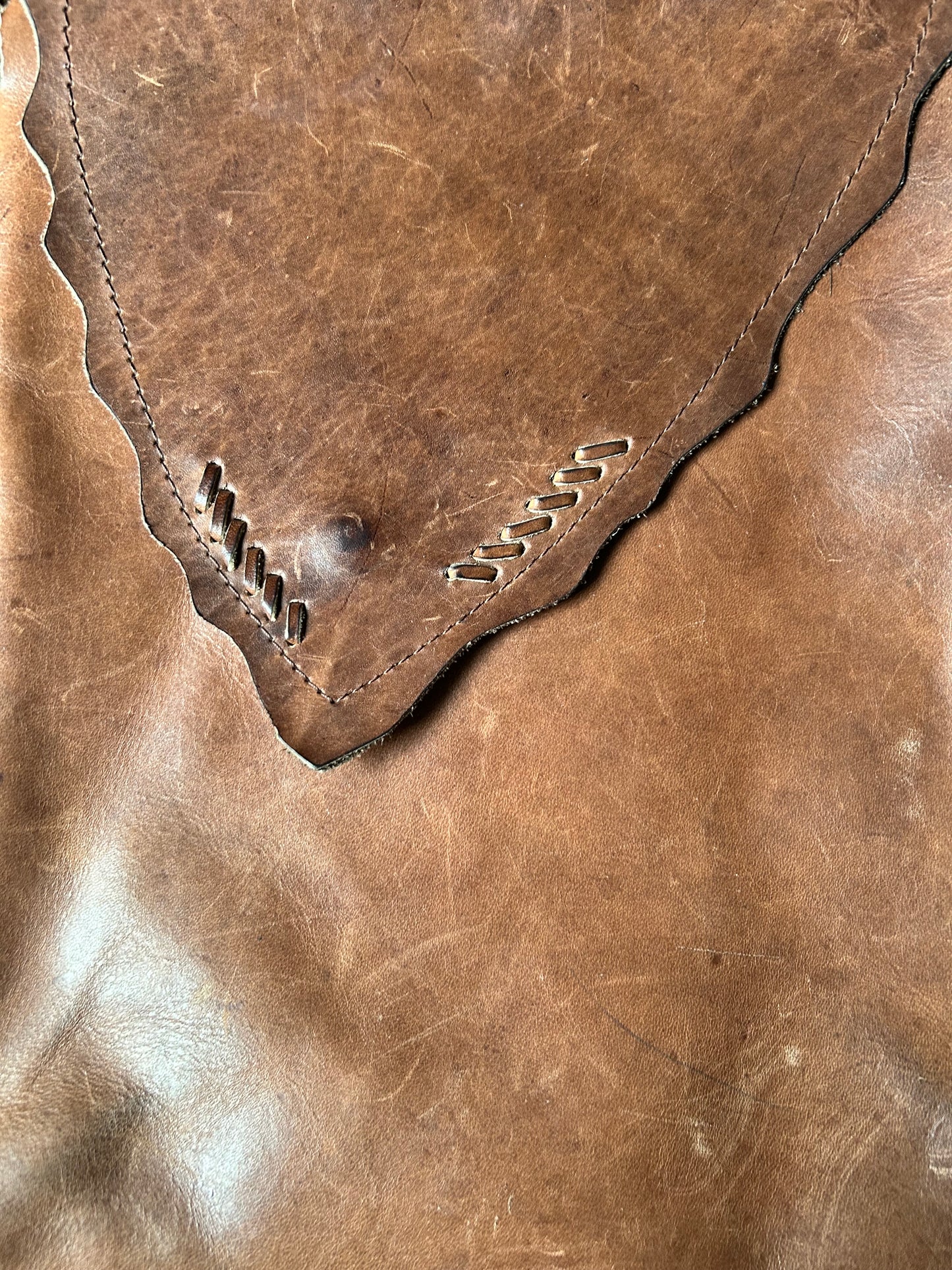 Vintage leather tote bag