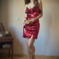 Red sequin christmas party dress