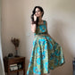 Belted vintage summer dress