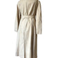 Suede look maxi vintage trenchcoat