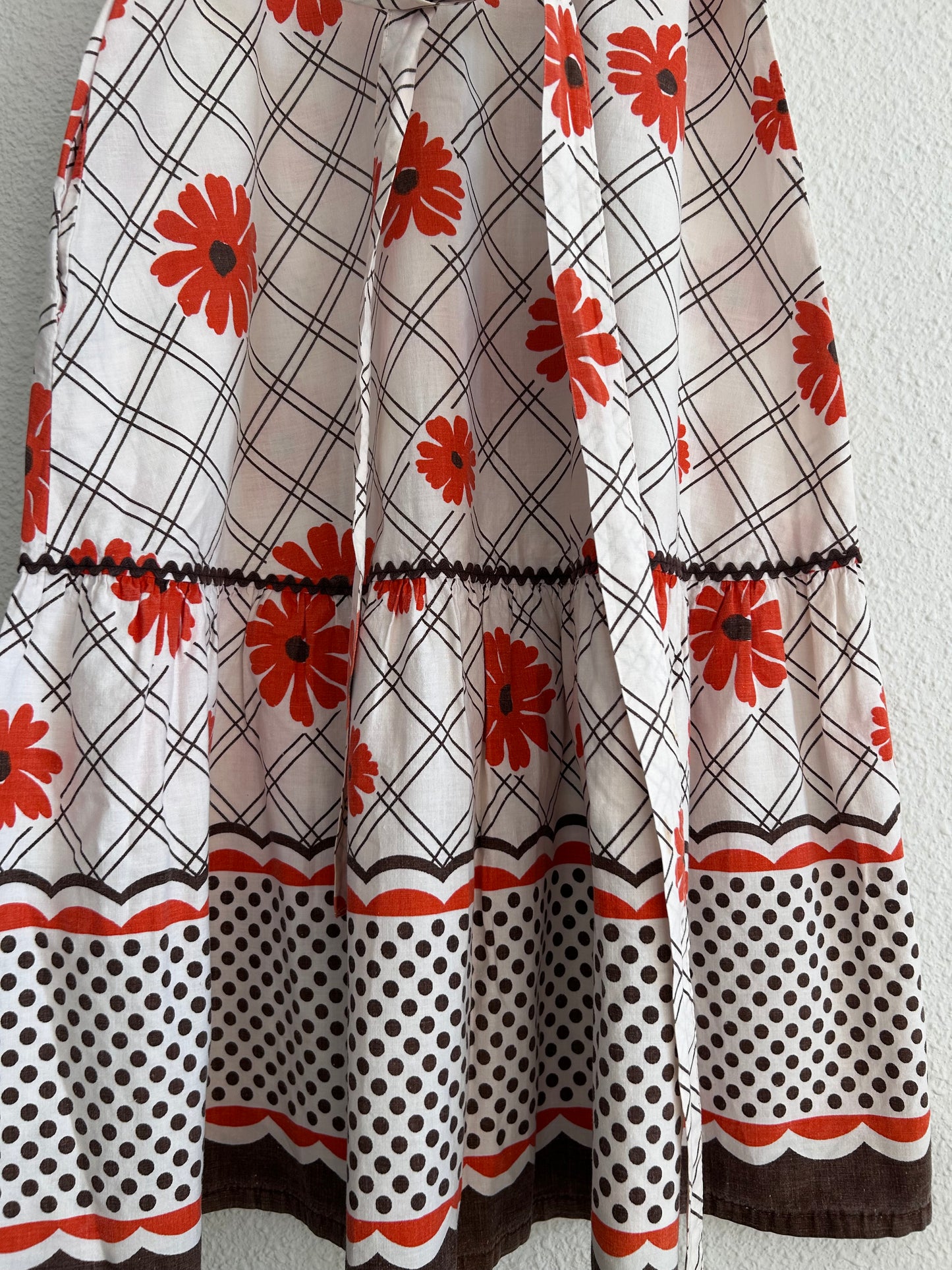 70s floral summer dress