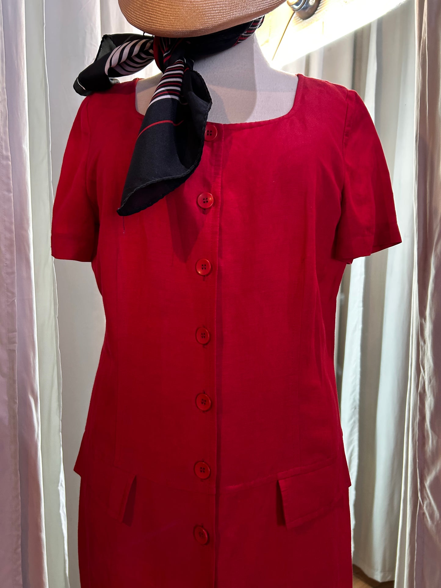 Vintage maxi linen dress (42)