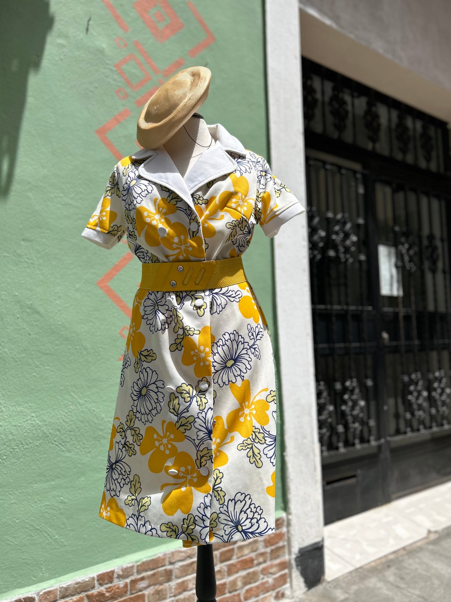 70s floral print dress