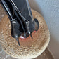 Tucino Black Patent Leather Knee-High Stiletto Buckle Boots – Size 37