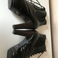 Moschino vernis leather boots 37