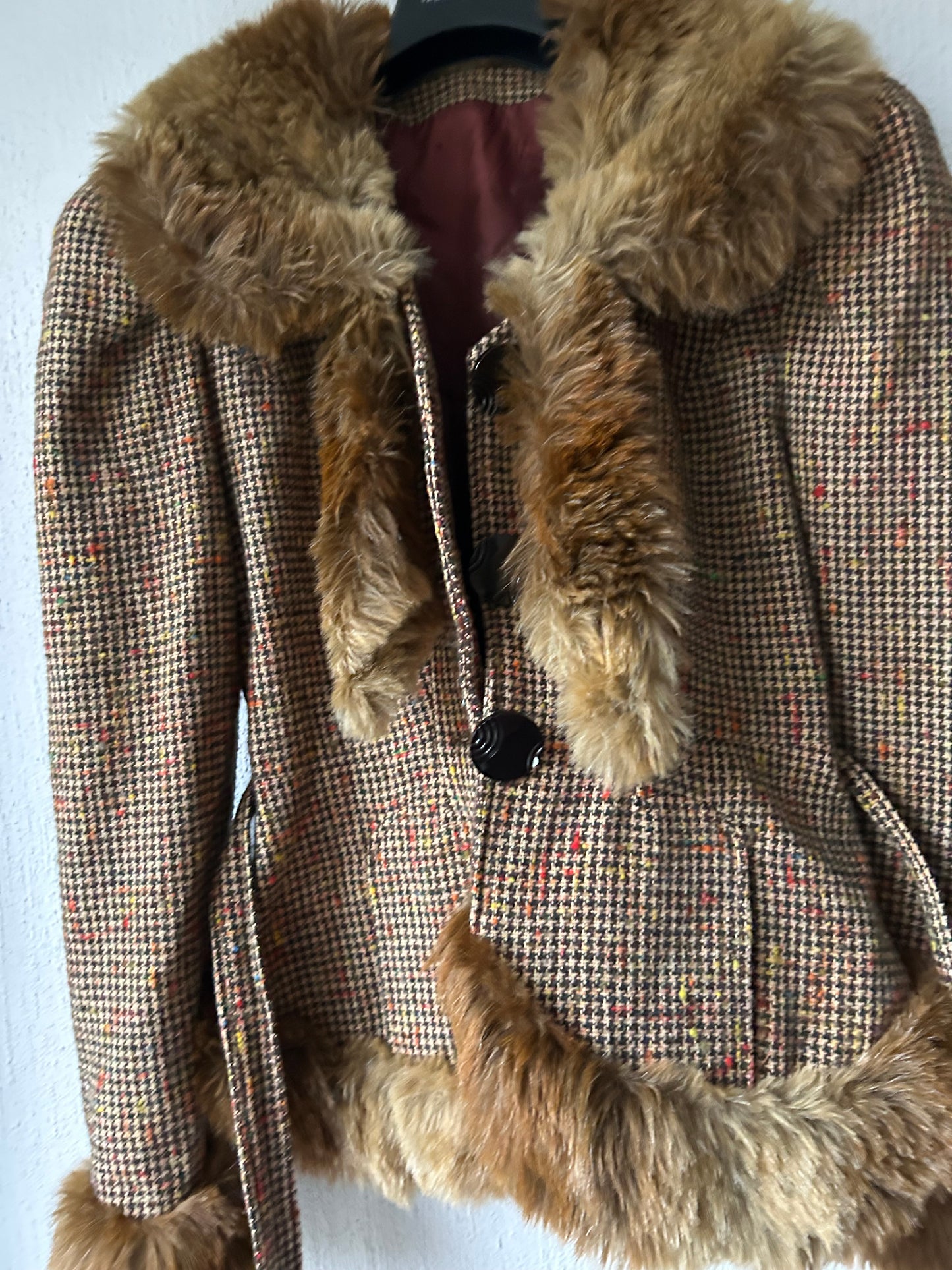 Vintage tie belt jacket