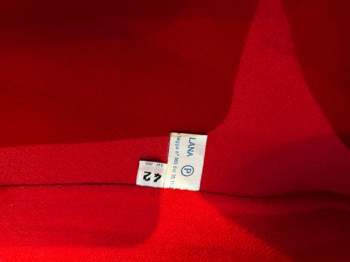 Vintage Red Wool Statement Coat – Milano (M/42)