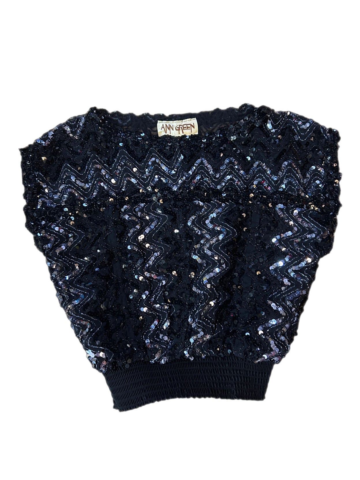 Ann Green full sequin party top