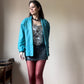 Turquoise leather jacket