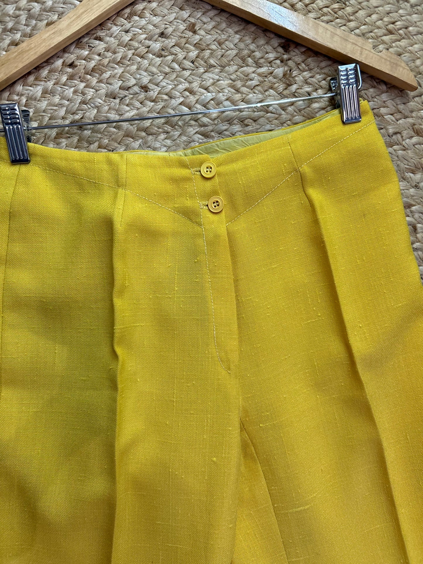 Vintage linen elephant pants (S)