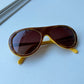 80s retro aviator sunglasses