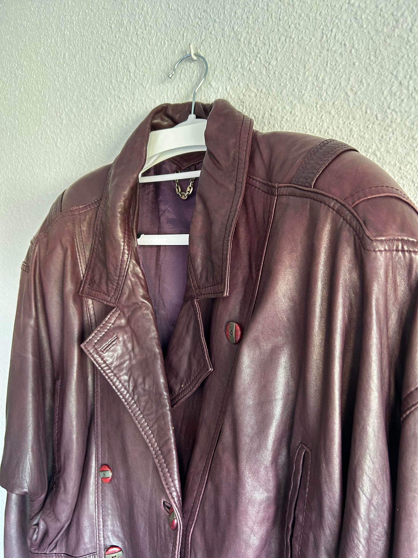 80s vintage lamb leather jacket