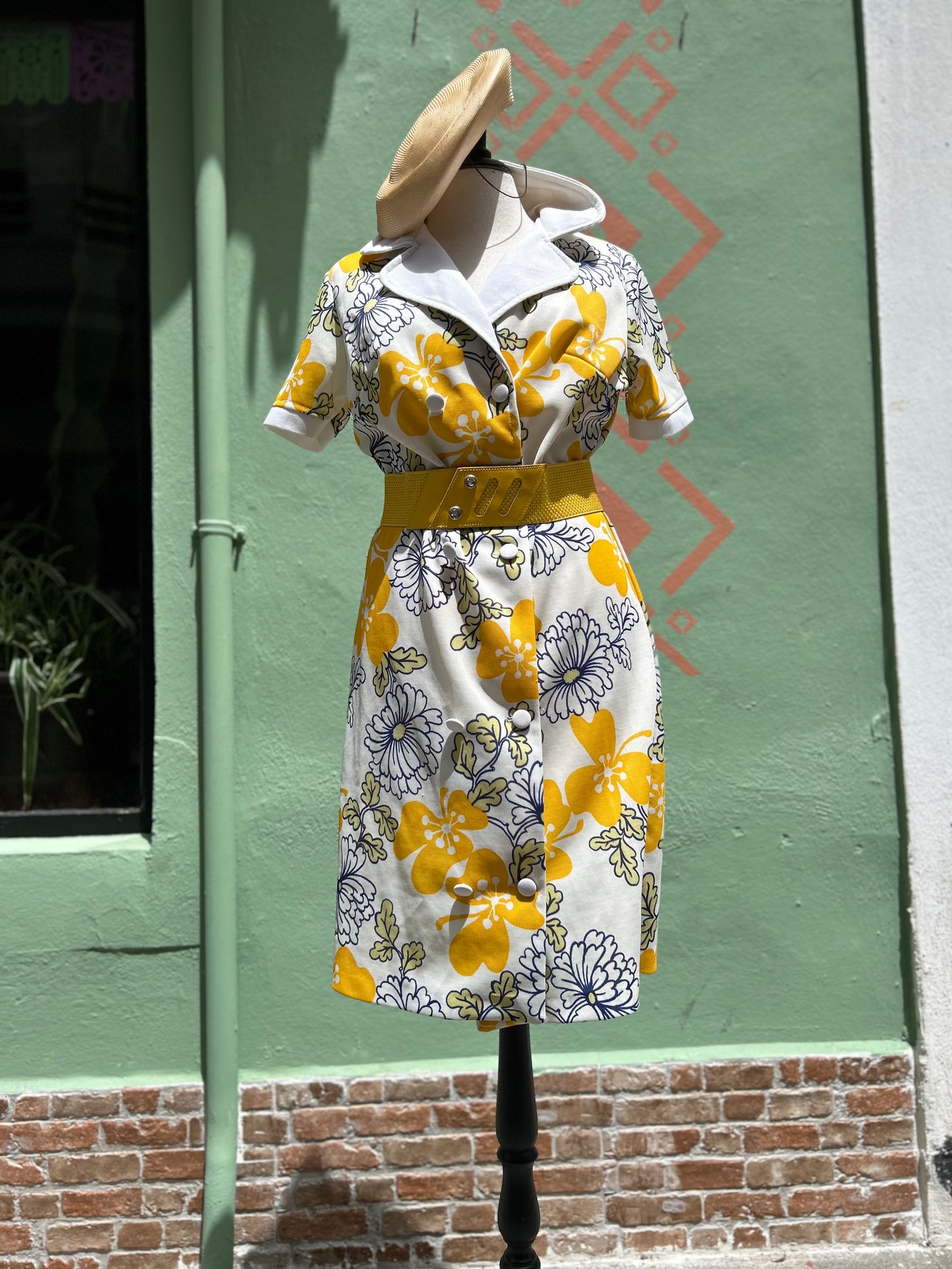 70s floral print dress