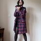 Checkered wool winter coat