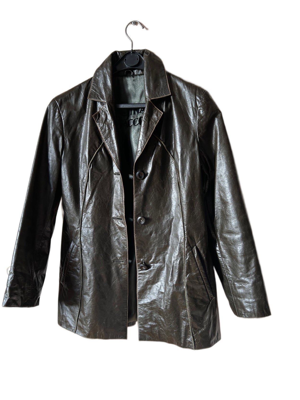 Gina Bacconi leather coat