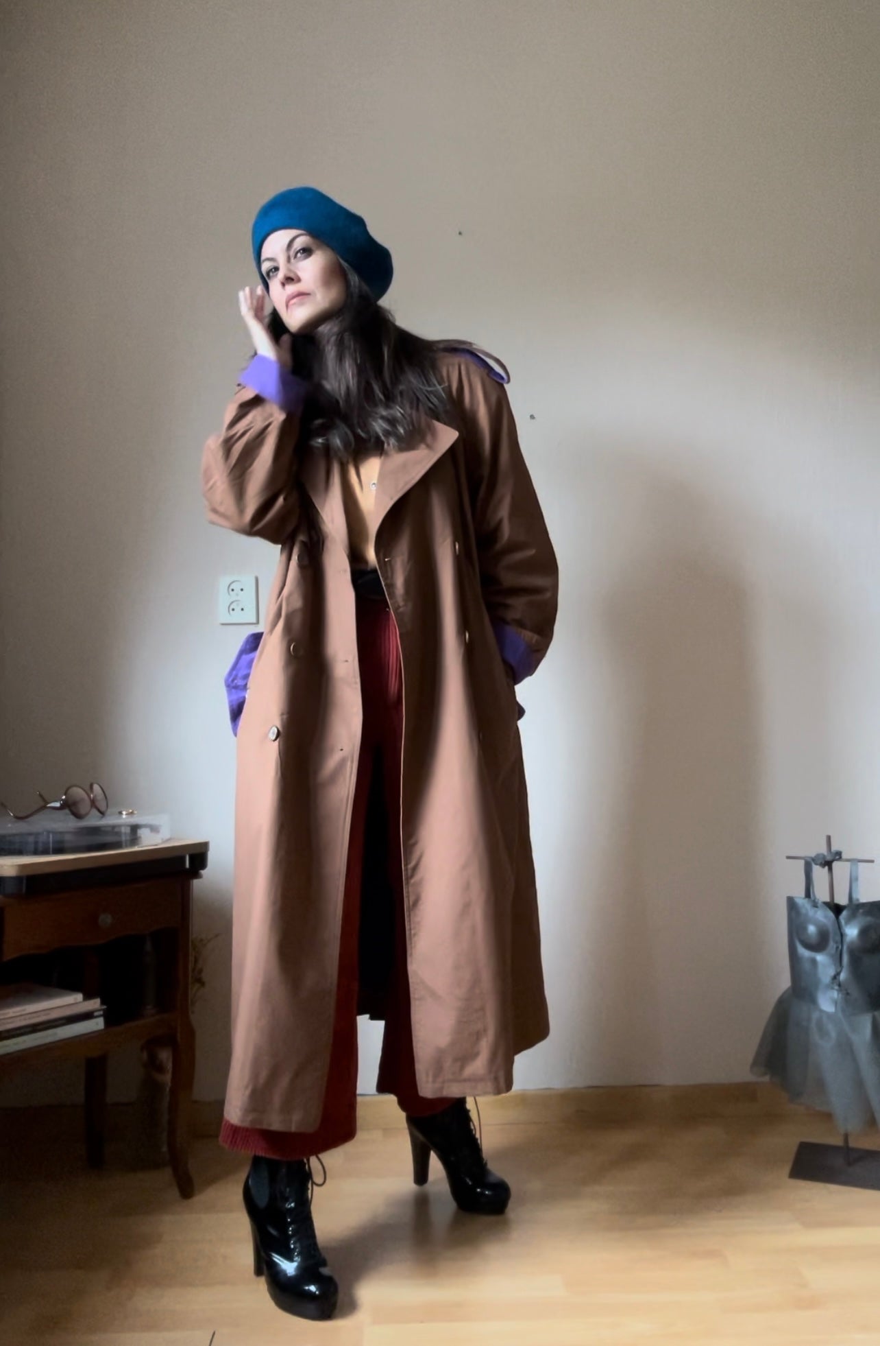 90s vintage oversized trench coat (M/L)