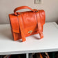 Italian leather organizer handbag