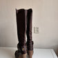 Vintage platform knee boots