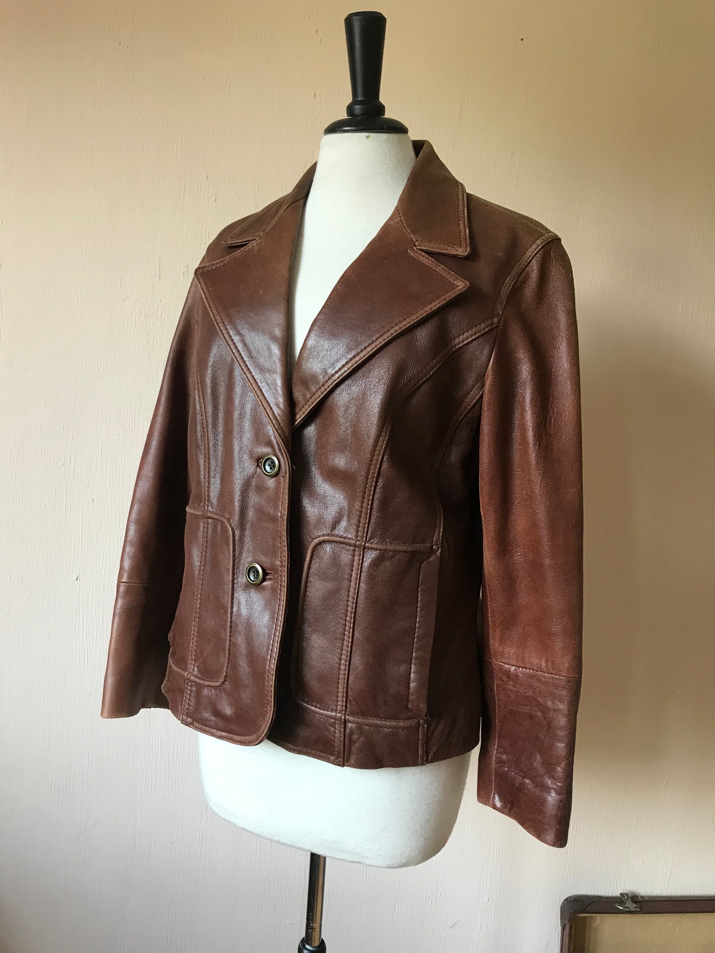 Vintage leather blazer