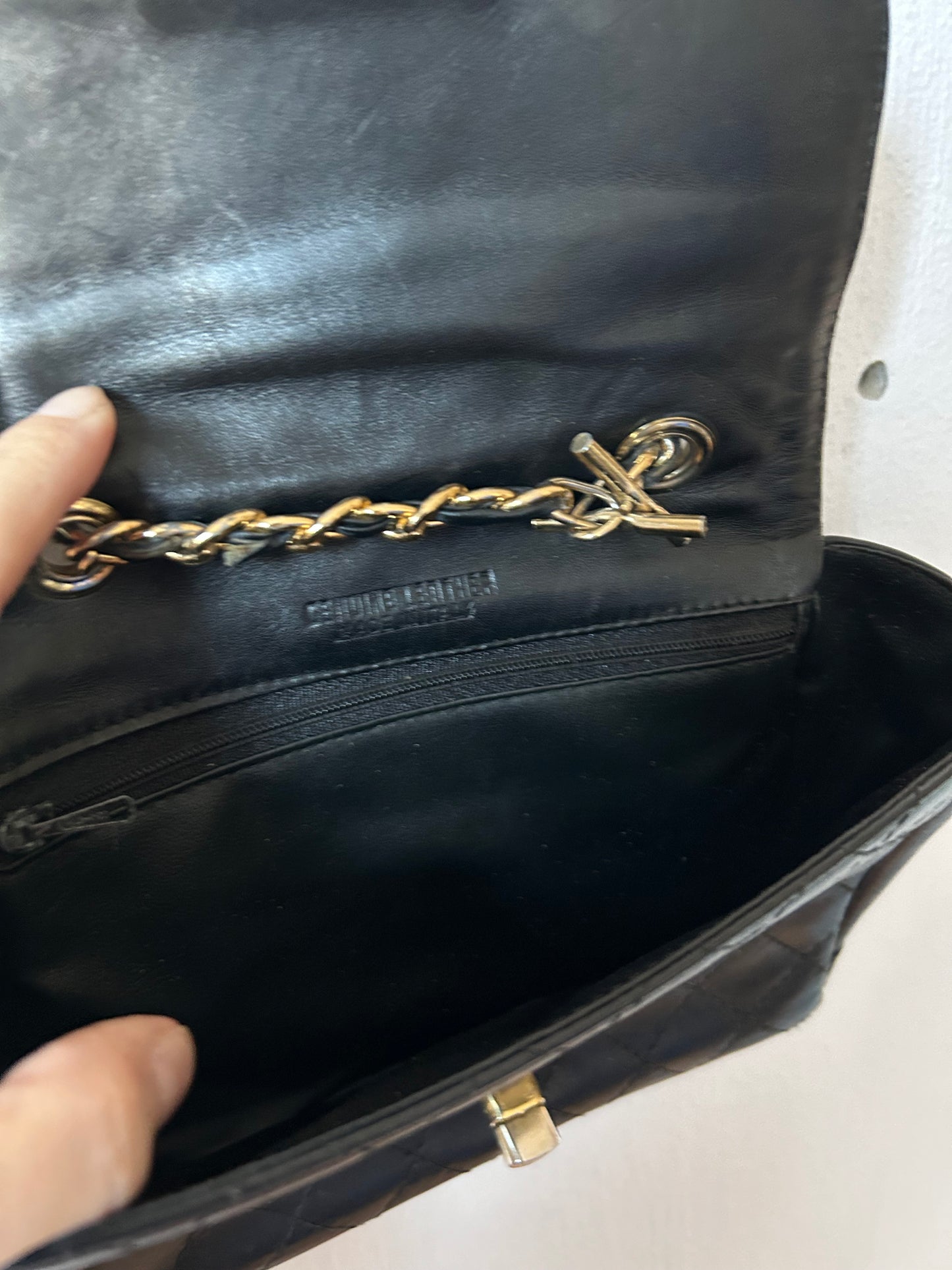 Vintage leather clutch