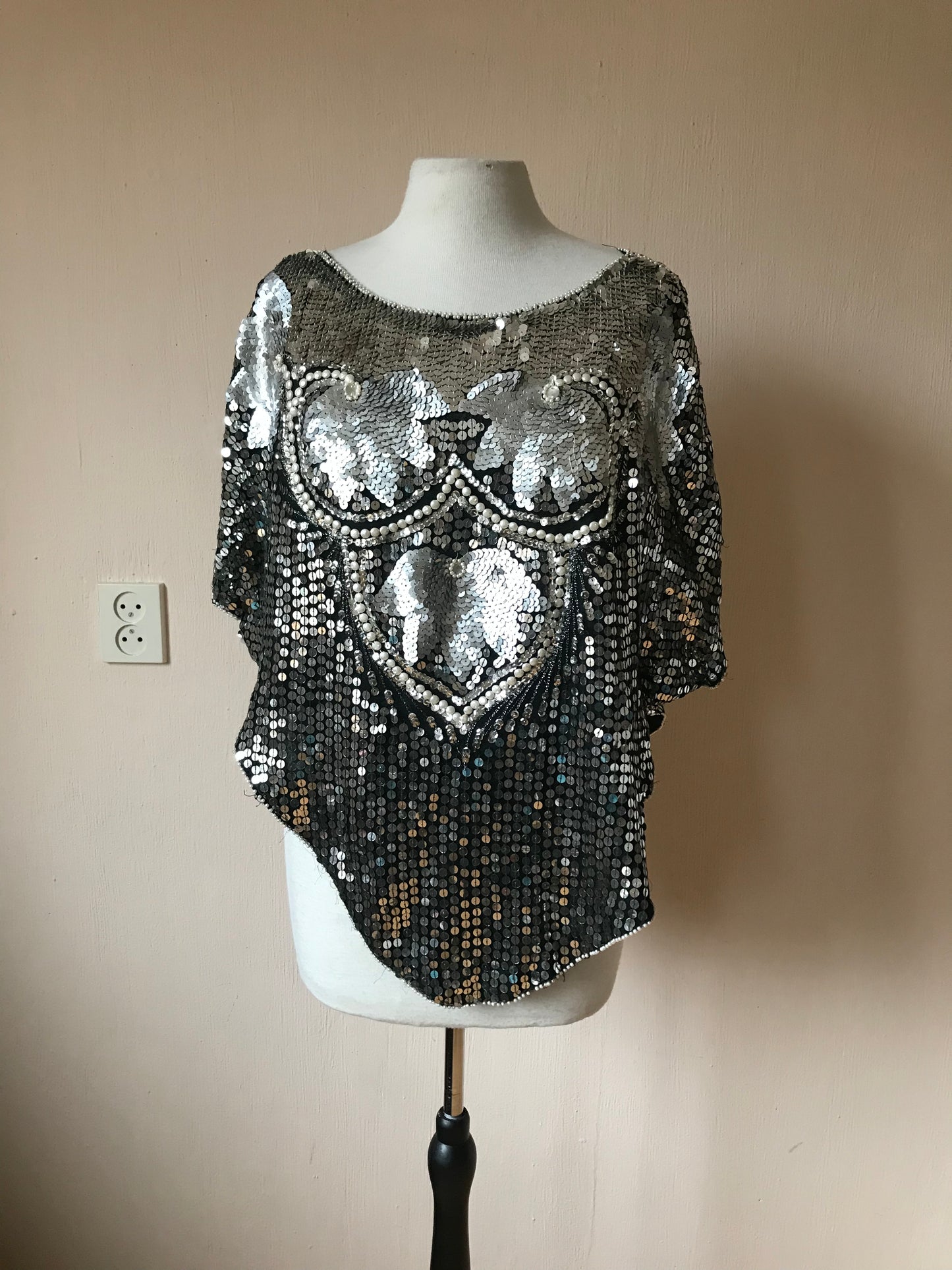 Full sequin butterfly top