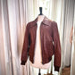 Vintage Brown Nappa Leather Bomber Jacket – Size 40 (M/L)