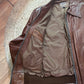 Vintage Brown Nappa Leather Bomber Jacket – Size 40 (M/L)