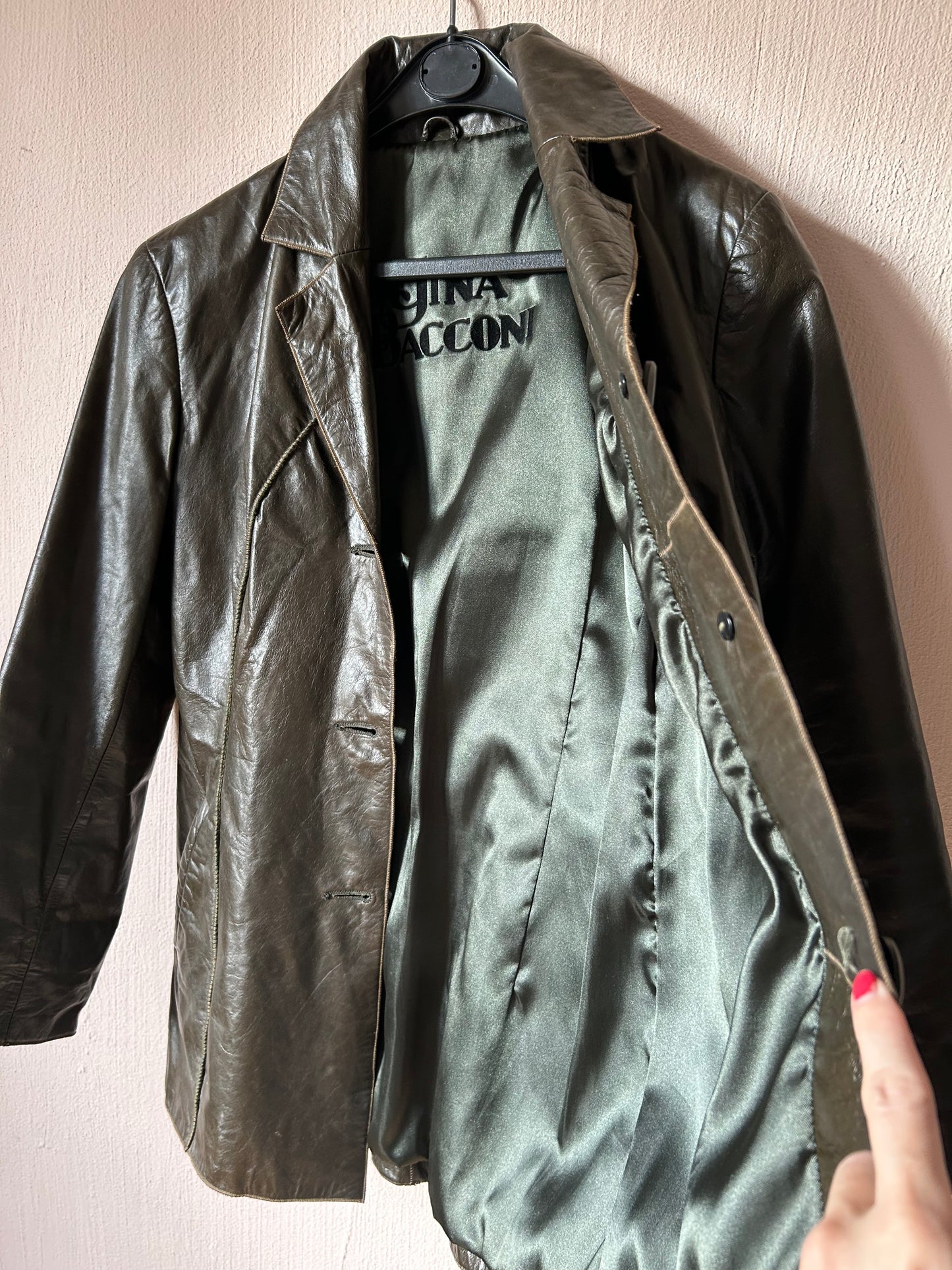 Gina Bacconi leather coat