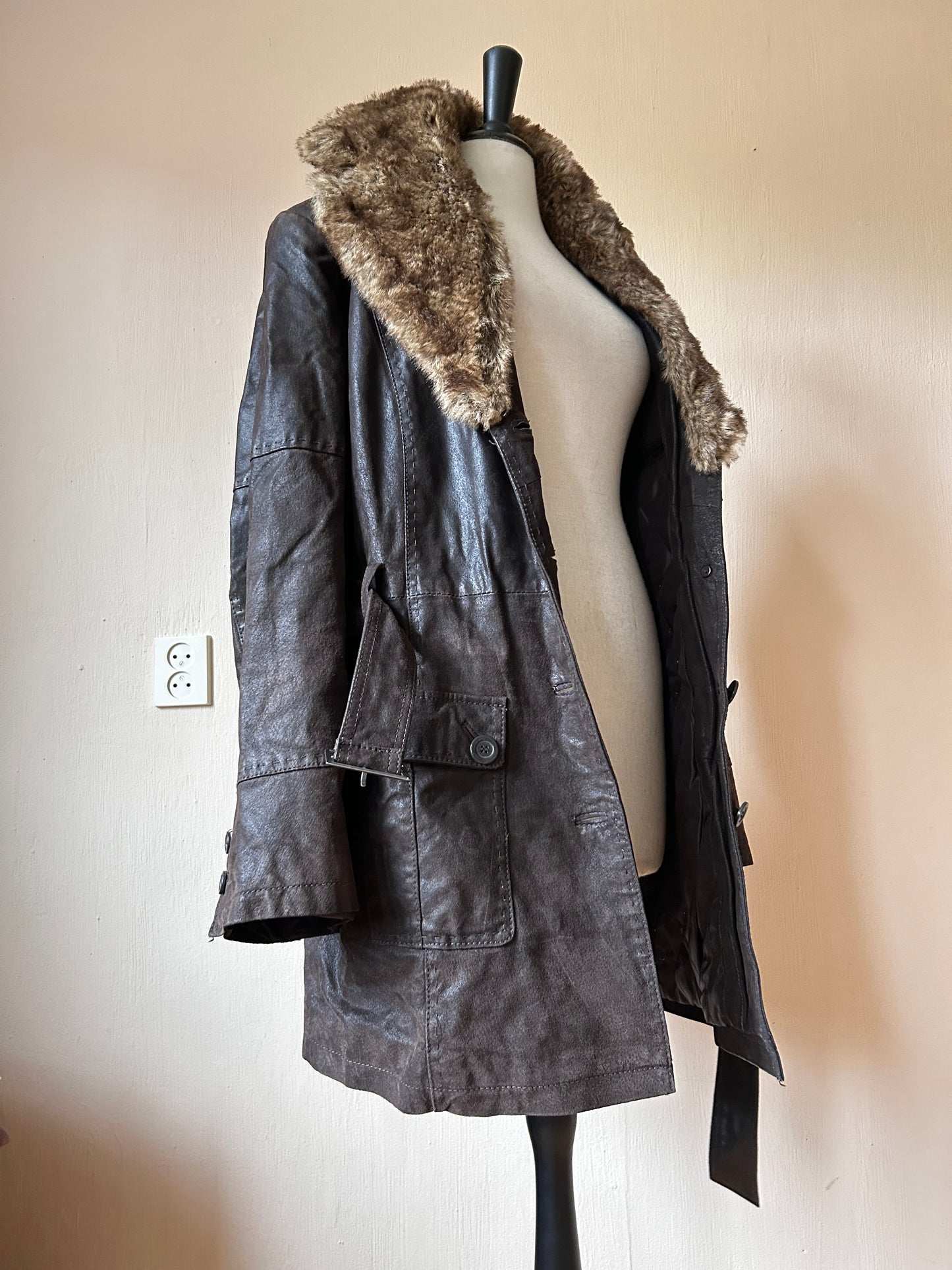 Essentials leather coat