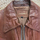 Vintage Brown Nappa Leather Bomber Jacket – Size 40 (M/L)