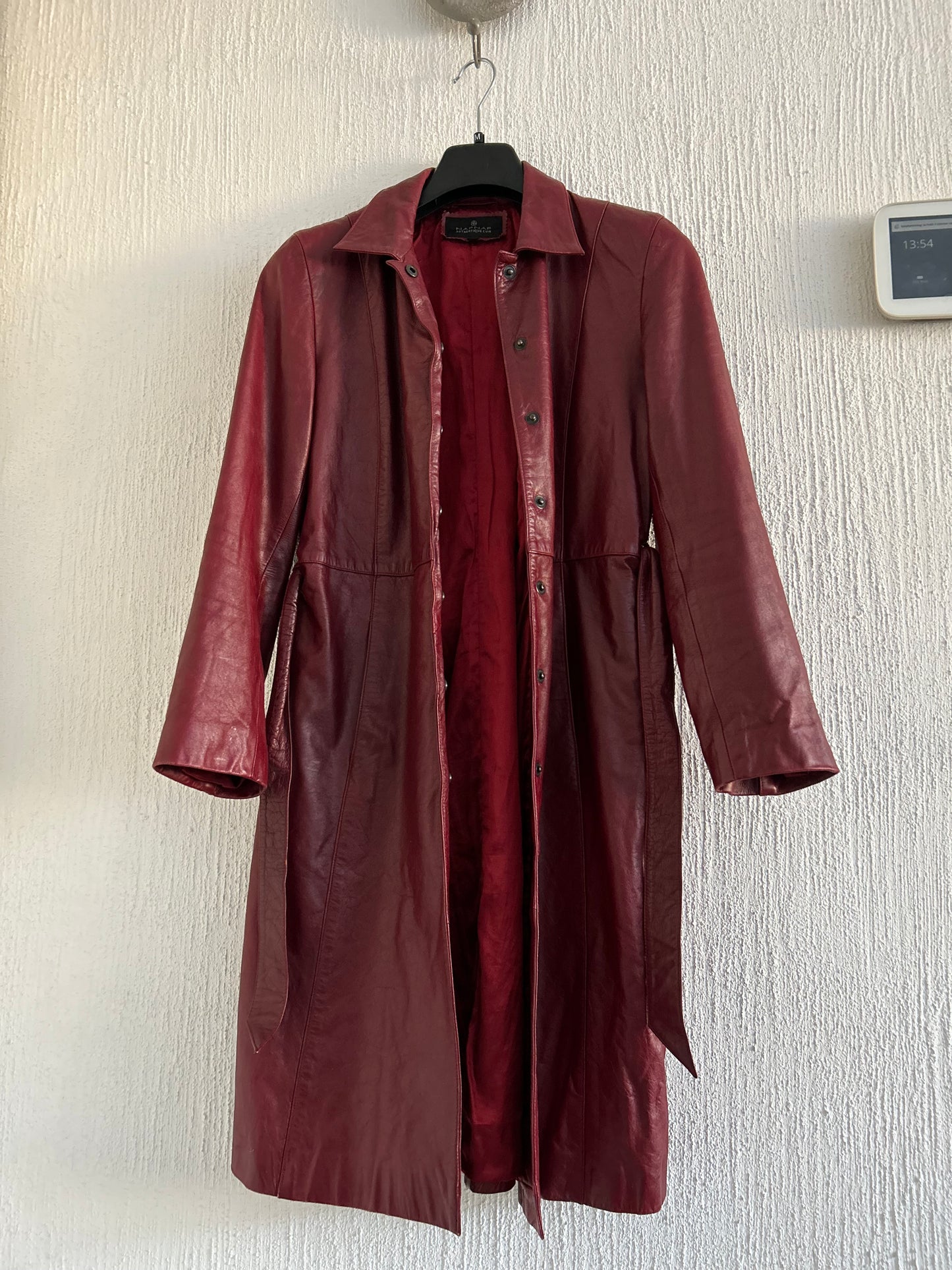 Naf Naf leather trench coat