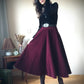 Bordeaux velvet skirt